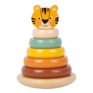 Houten stapeltoren tijger