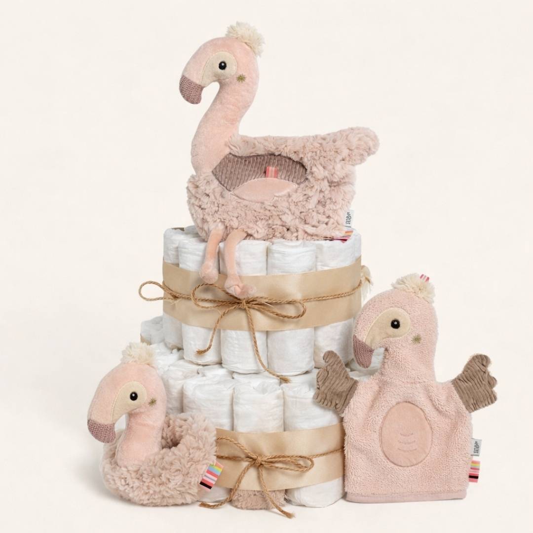 Luiertaart - Flamingo