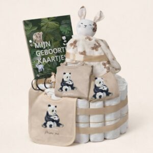 Luiertaart - Panda en mini - Little Wildlings