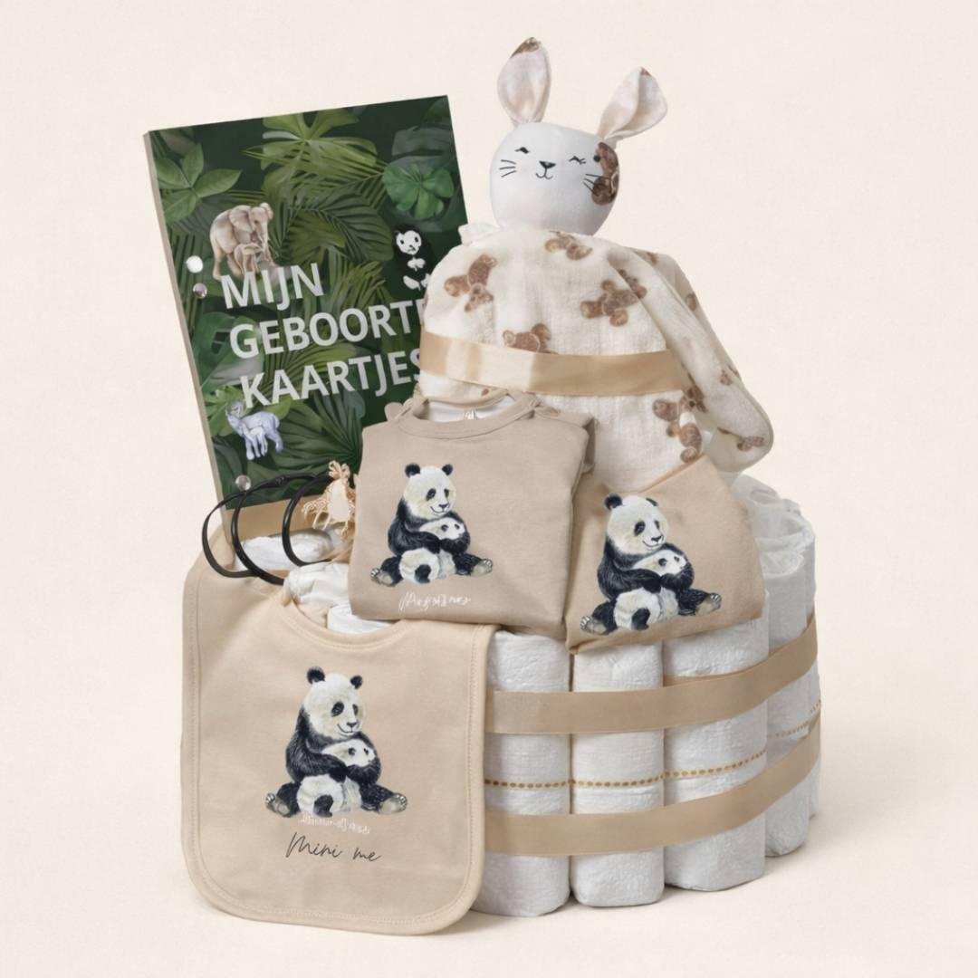 Luiertaart - Panda en mini - Little Wildlings