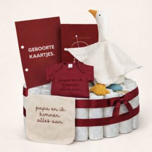 Luiertaart - Papa en ik - Bordeaux - (Bewust) Alleenstaande Vader