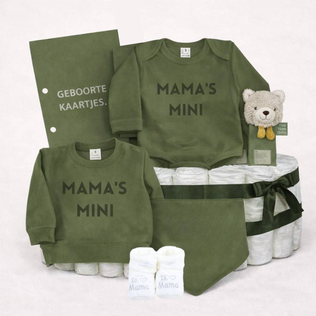 Luiertaart - Mama's mini - Legergroen