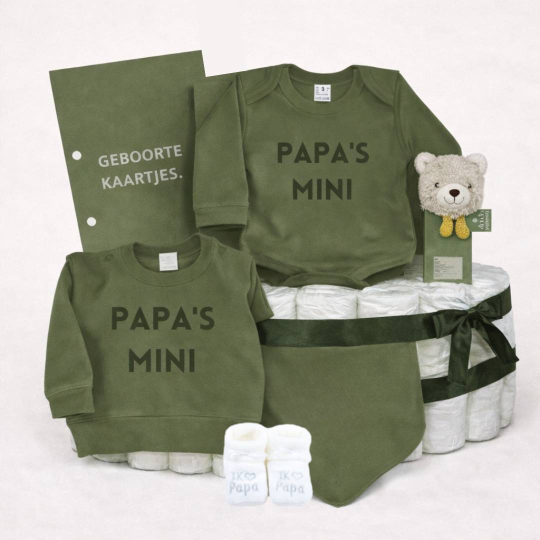 Luiertaart - Papa's mini - Legergroen