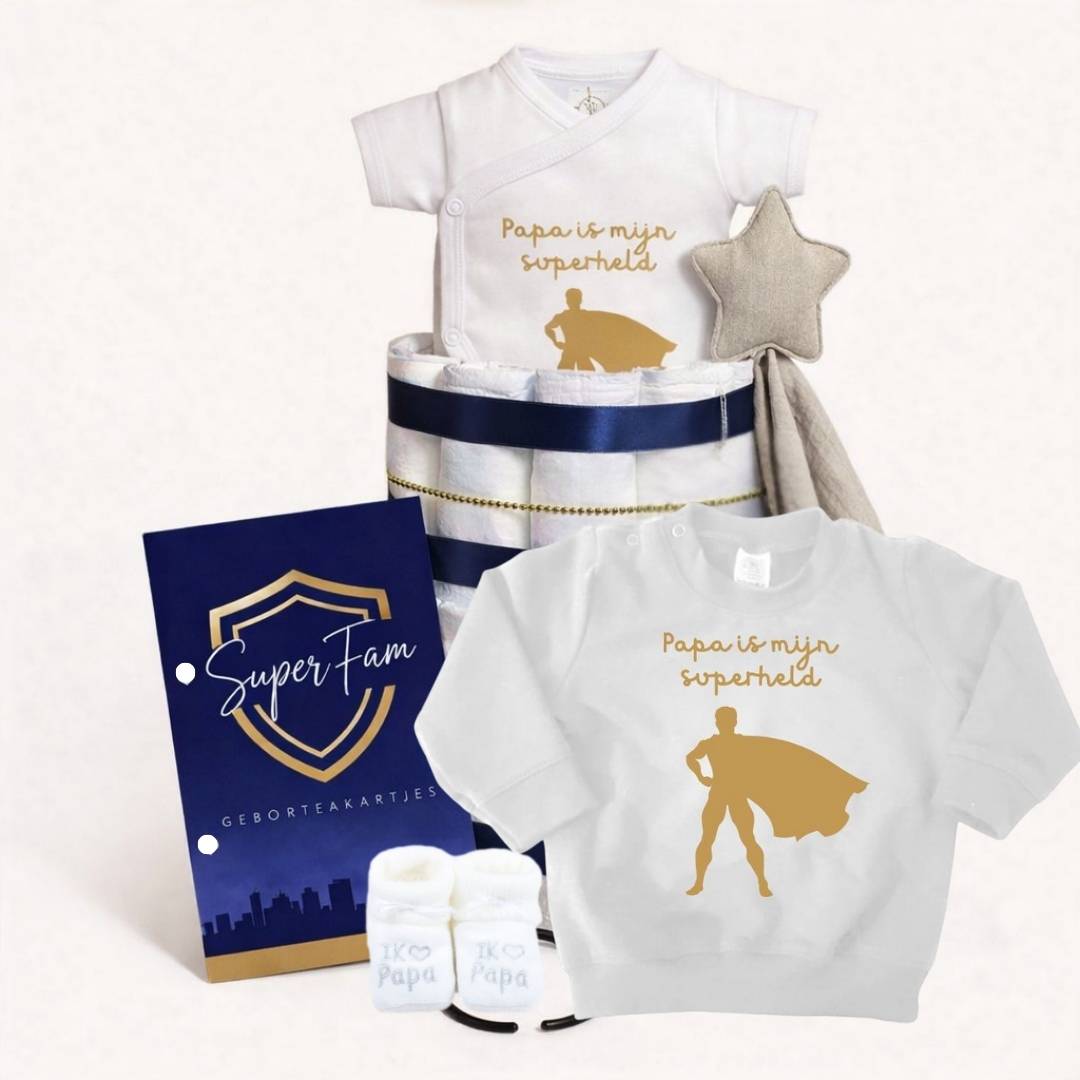 Luiertaart - Papa is mijn superheld - (Bewust) Alleenstaande Vader