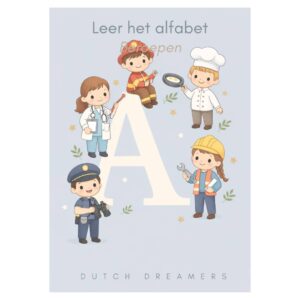 Leer het alfabet - Kleurboek - Schrijven - Herkennen - Beroepen