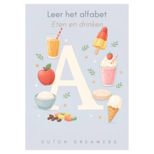 Leer het alfabet - Kleurboek - Schrijven - Herkennen - Eten en drinken